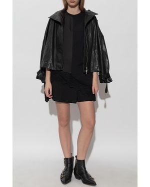 AllSaints T-Shirt With Lace Trim 'Lenny' - Black