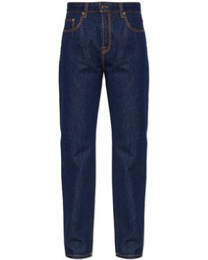 Versace Jeans With Slightly Tapered Legs - Blue