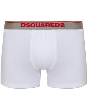DSquared² Logo Boxer Briefs - White