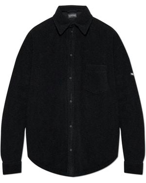 Balenciaga Oversized Padded Cotton Shirt - Black