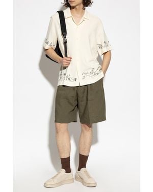 Paul Smith Linen Shorts - Natural