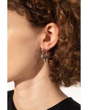 Jil Sander Brass Earrings - Black