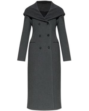 DIESEL Double-Breasted Coat "G-Olden-Long" - Black