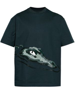 LACOSTE RUNWAY T-Shirt With Applique - Green