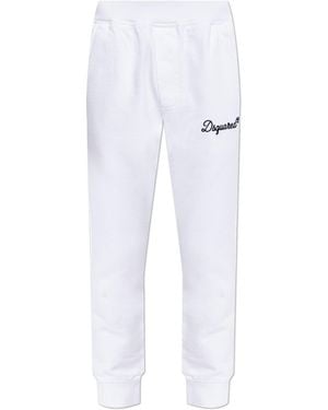 DSquared² Joggers With Embroidered Logo - White