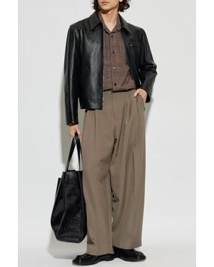 Jil Sander Leather Jacket - Black