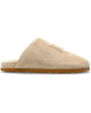 Givenchy Suede Slides - Natural