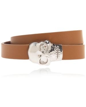 McQueen Leather Bracelet - Brown