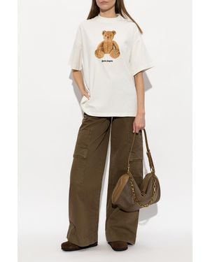 Palm Angels T-Shirt With Printed Logo - White