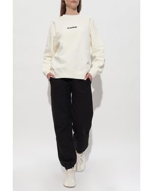 Jil Sander Sweatshirt With Printed Logo - White