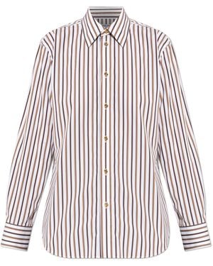 Bottega Veneta Shirt With Stripe Pattern - White