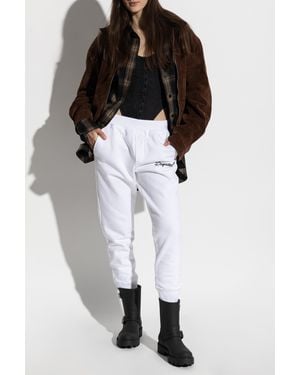 DSquared² Sweatpants With Embroidered Logo - White