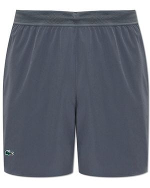 Lacoste Logo-Patch Shorts - Blue