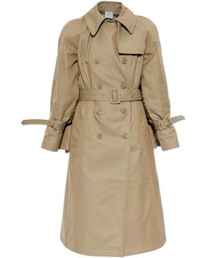 Vetements Coat With Sewn-In Shoulder Pads - Natural