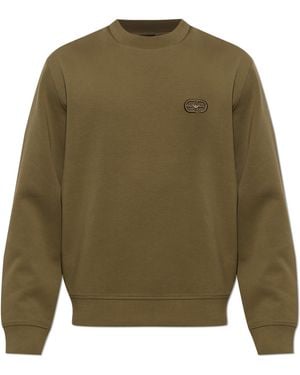 Emporio Armani Sweatshirt With Embossed Logo - Green