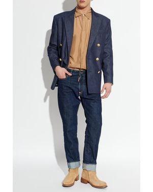 DSquared² Double-Breasted Blazer - Blue