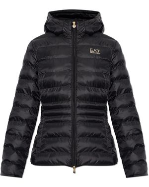 EA7 Insulated Jacket With Hood - Black