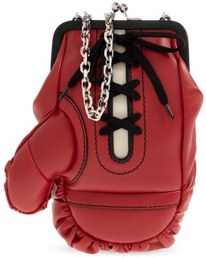 Moschino Shoulder Bag With Glove Motif - Red