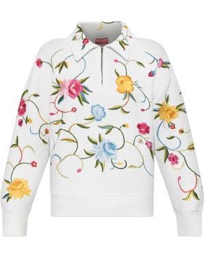 KENZO Sweatshirt With Floral Motif - White