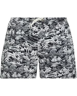 Palm Angels Swim Shorts - White