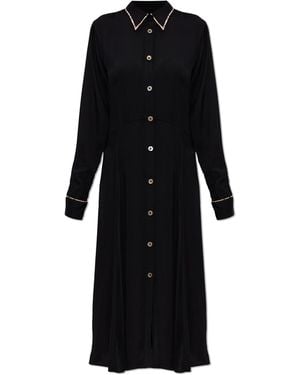 Paul Smith Dress With Long Sleeves, - Black