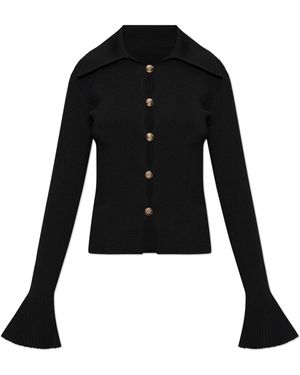 Self-Portrait Fitted Top - Black