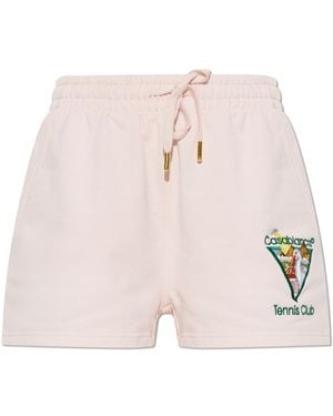 CASABLANCA Shorts With Embroidered Logo - Pink