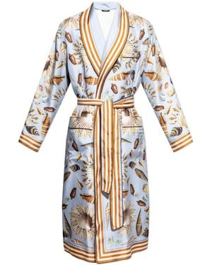 Dolce & Gabbana Silk Robe - White