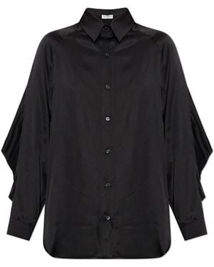 Balmain Oversized Silk Shirt - Black