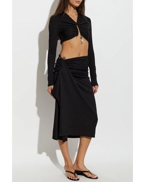 Christopher Esber 'Droplet Crystal Clasp Cascade' Skirt - Black