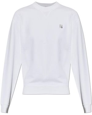 DSquared² Sweatshirt With Logo-Shaped Applique - White