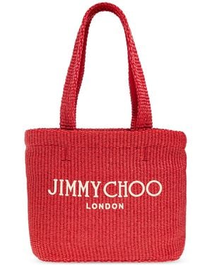 Jimmy Choo 'Beach Medium' Shoulder Bag - Red
