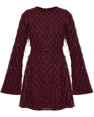 ROTATE BIRGER CHRISTENSEN Dress With Shimmering Fringes - Purple
