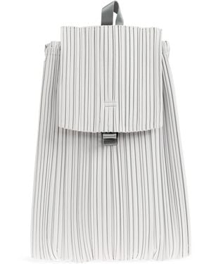 Pleats Please Issey Miyake Pleated Backpack - White