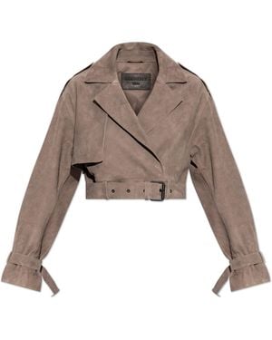AllSaints Suede Jacket "Ophelia" - Natural