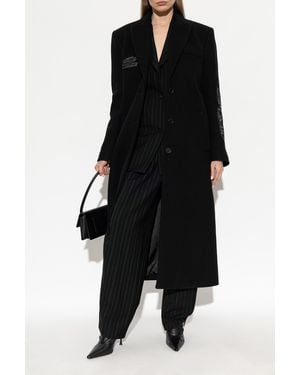 Off-White c/o Virgil Abloh Wool Coat - Black