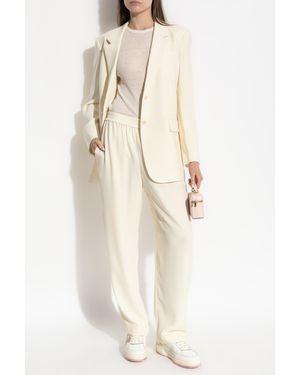 Theory Fitted Long-Sleeve Top - Natural