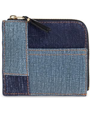Comme des Garçons Leather Cardholder - Blue