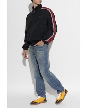 Versace Jacket With Embroidered Logo - Blue