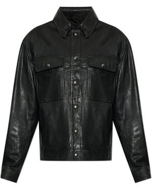 AllSaints "Shelton" Leather Jacket - Black