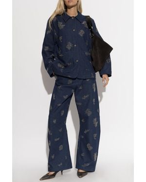 Munthe Cotton Jacket 'Vichola' - Blue