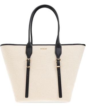 MICHAEL Michael Kors Moore Type Shopper Bag - White