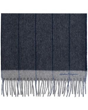 Ferragamo Scarf With Logo - Grey