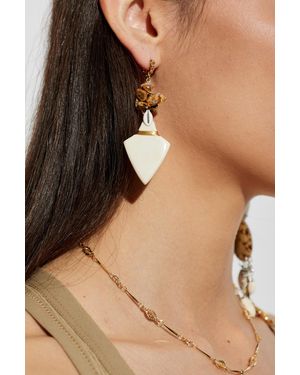 Isabel Marant Asymmetric Earrings - Brown