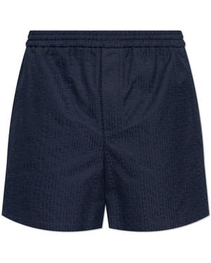 Balmain Monogram Shorts - Blue