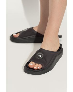 adidas By Stella McCartney Logo Slides - Black