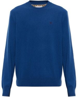 Burberry Cashmere Sweater 'Clifford' - Blue