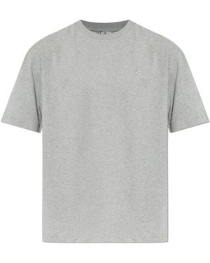 Etro T-Shirt With Embroidered Logo - Grey