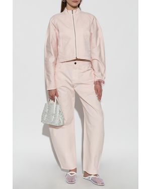 Alaïa High-Waisted Pants - Natural