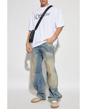 Off-White c/o Virgil Abloh T-Shirt With Logo - Blue